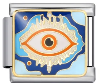 Charm Italiano Ojo Turquesa Plateado