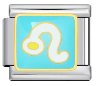 Charm Italiano Signo Leo Azul Bicolor