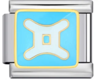 Charm Italiano Signo Géminis Bicolor