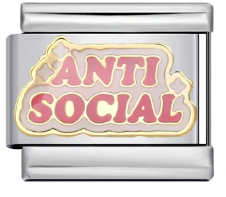 Charm Italiano Anti Social Rosa Bicolor
