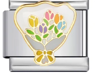Charm Italiano Ramo de Flores Multicolor Bicolor