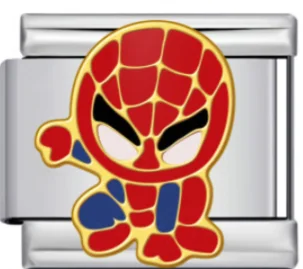 Charm Italiano Spider-Man Esmaltado Bicolor