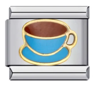 Charm Italiano Taza de Té Azul Bicolor