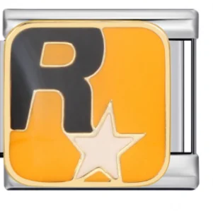 Charm Italiano Rockstar Games Esmaltado Bicolor
