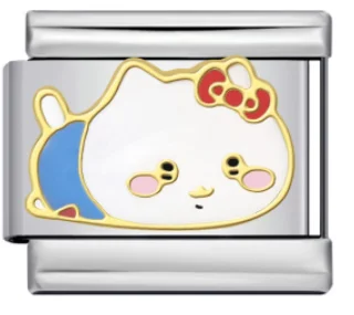 Charm Italiano Hello Kitty Plateado