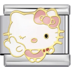 Charm Italiano Hello Kitty Plateado