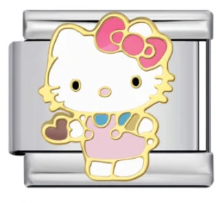 Charm Italiano Hello Kitty Plateado