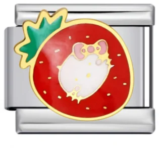 Charm Italiano Hello Kitty Fresa Plateado