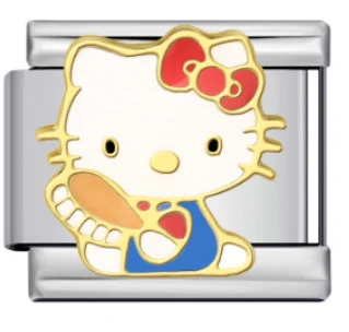 Charm Italiano Hello Kitty Plateado