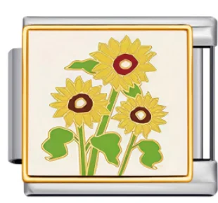 Charm Italiano Girasoles Plateado