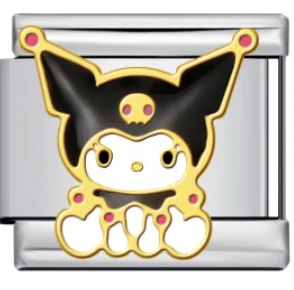 Charm Italiano Kuromi Esmaltado Plateado