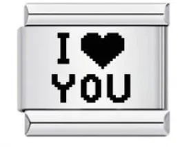 Charm Italiano I Love You Plateado
