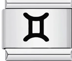 Charm Italiano Signo Zodiacal Géminis Plateado