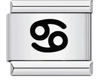 Charm Italiano Signo Zodiacal Cáncer Plateado