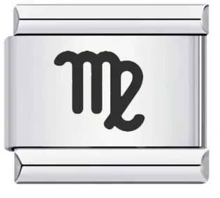 Charm Italiano Signo Virgo Plateado