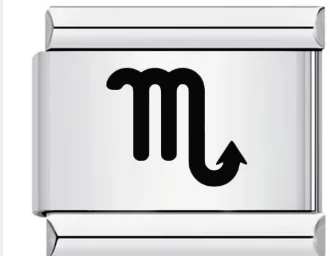 Charm Italiano Signo Zodiacal Escorpio Plateado