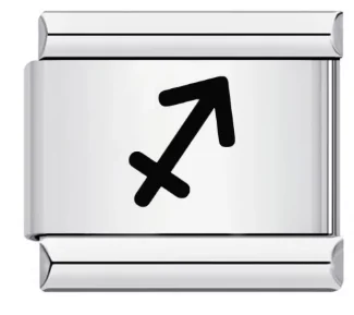 Charm Italiano Signo Zodiacal Sagitario Plateado