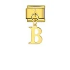 Charm Italiano Letra B Colgante Dorado