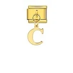 Charm Italiano Letra C Colgante Dorado
