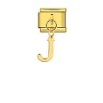Charm Italiano Letra J Colgante Dorado