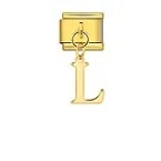 Charm Italiano Letra L Colgante Dorado