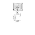 Charm Italiano Letra C Colgante Plateado