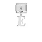 Charm Italiano Letra E Colgante Plateado