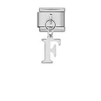 Charm Italiano Letra F Colgante Plateado
