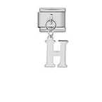 Charm Italiano Letra H Colgante Plateado