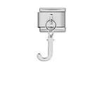 Charm Italiano Letra J Colgante Plateado