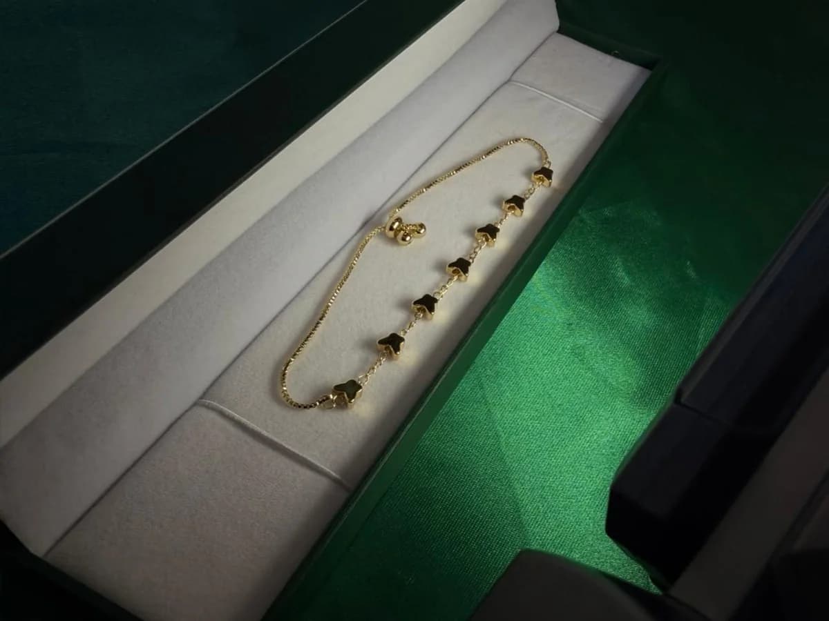 Pulsera Múltiples Estrellas en Chapa de Oro 18k