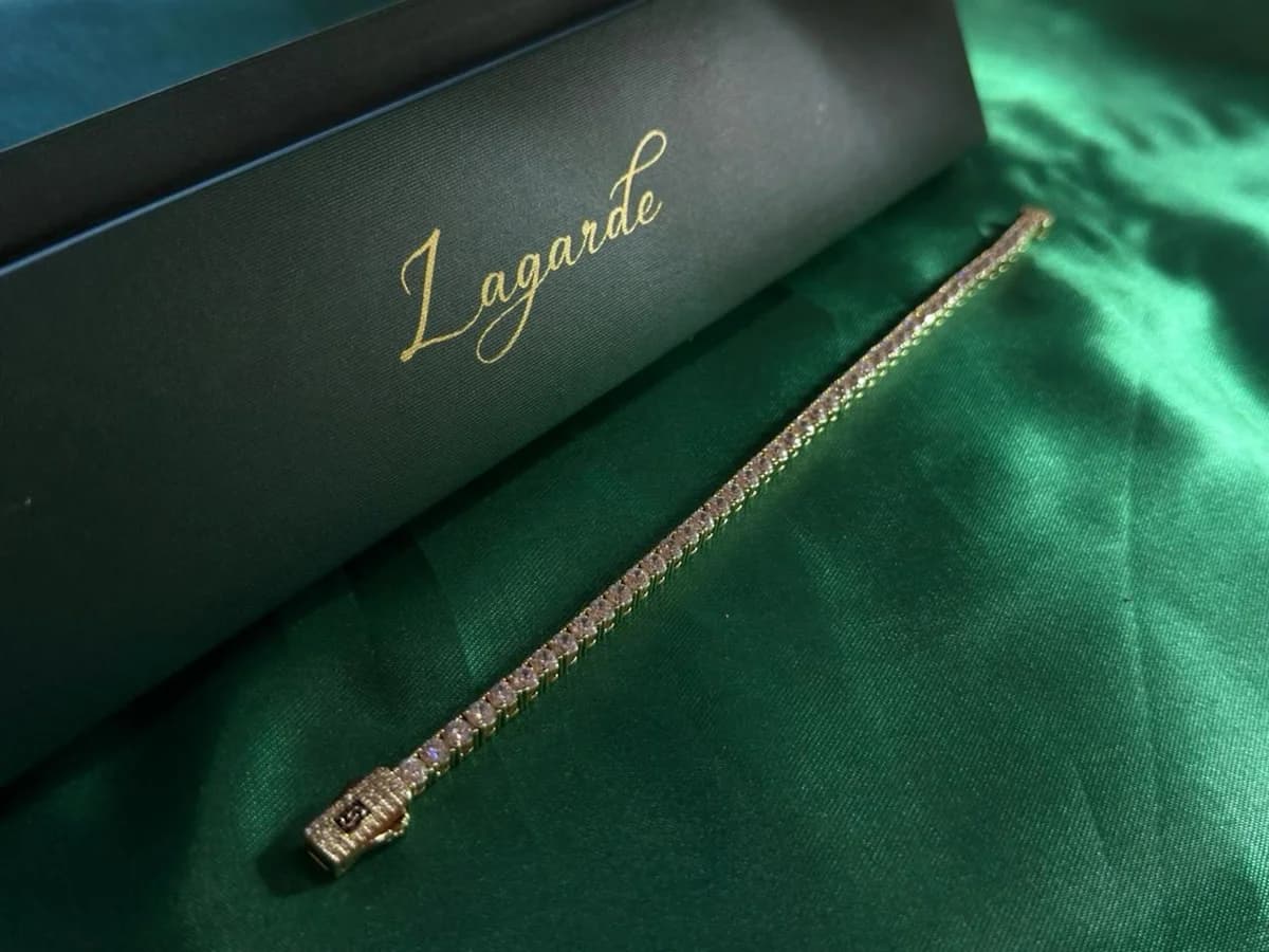 Pulsera Clásica Estilo Tenis con Circonias en Chapa de Oro 18k — vista 3