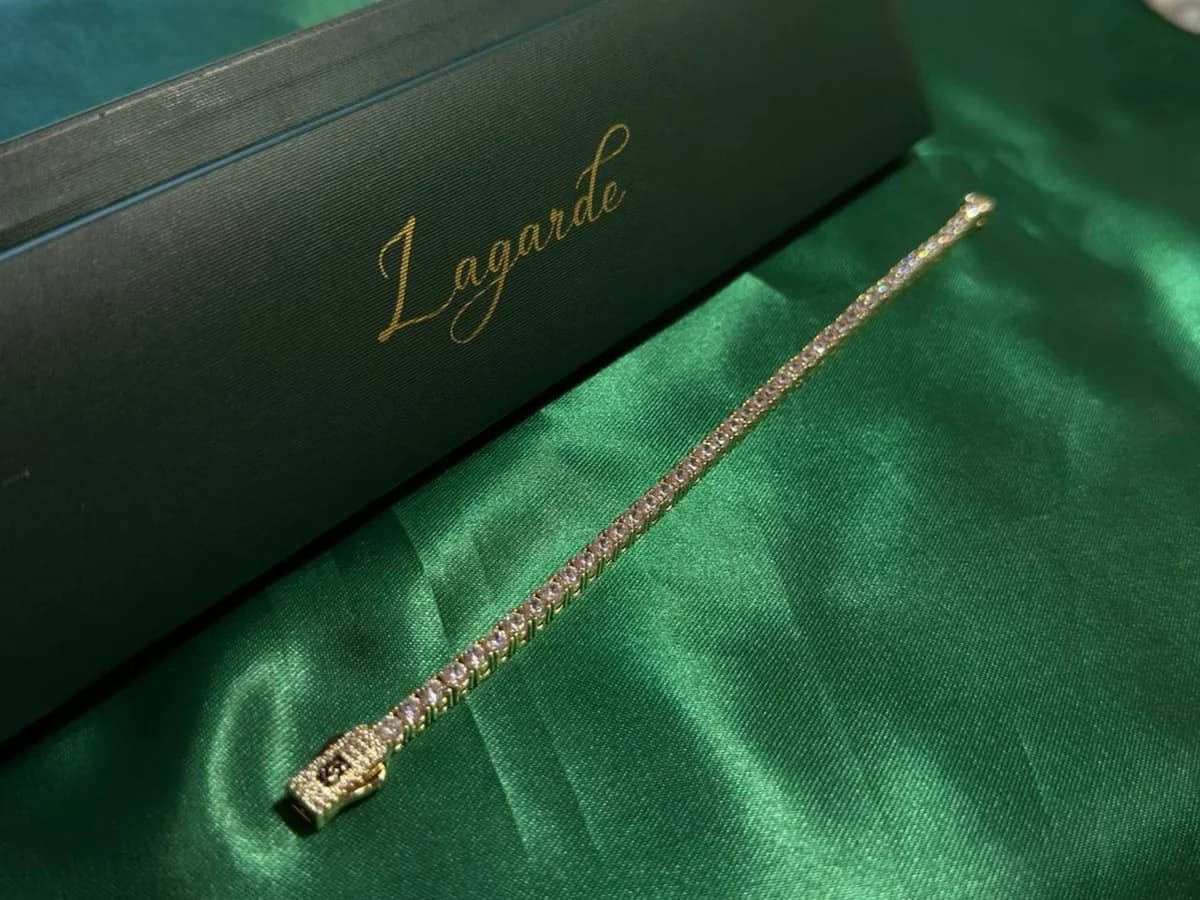 Pulsera Clásica Estilo Tenis con Circonias en Chapa de Oro 18k — vista 4