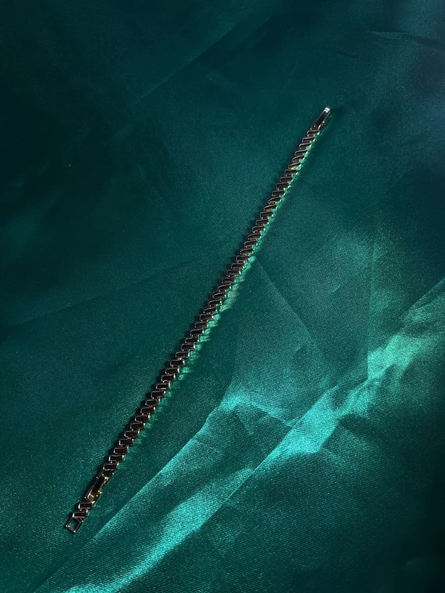 Pulsera Eslabones Cuadrados en Chapa de Oro 18k — vista 3