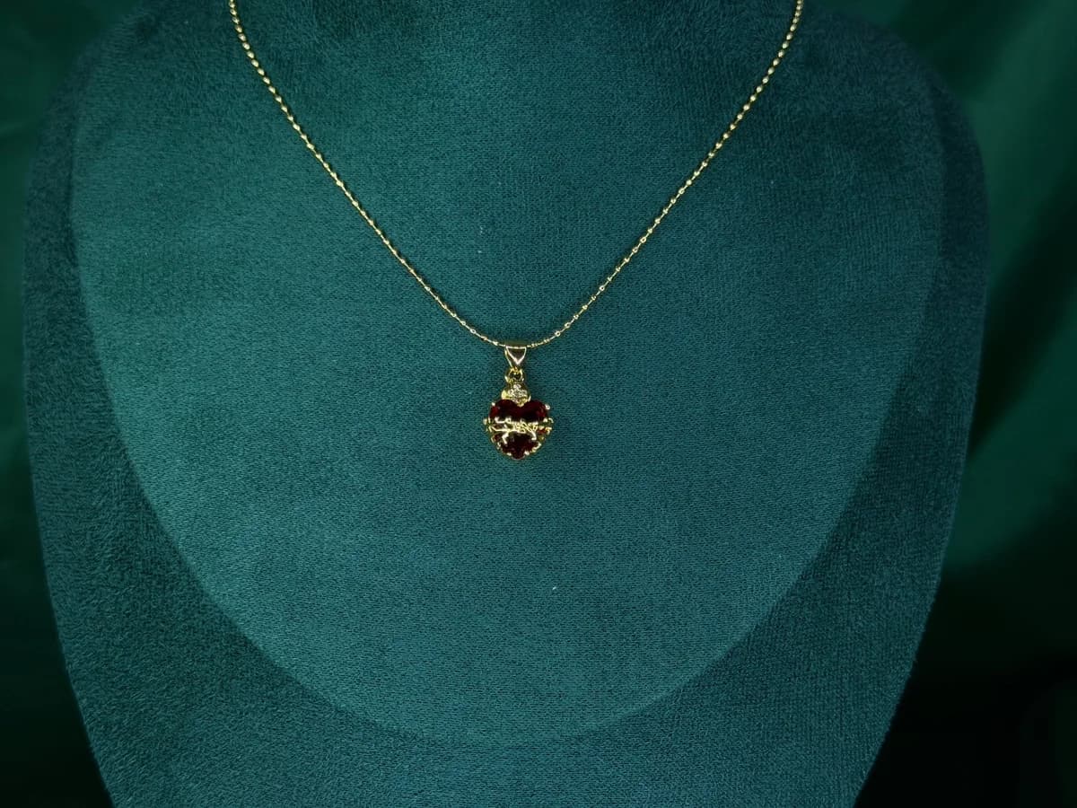 Collar Sagrado Corazón en Chapa de Oro 18k — vista 2