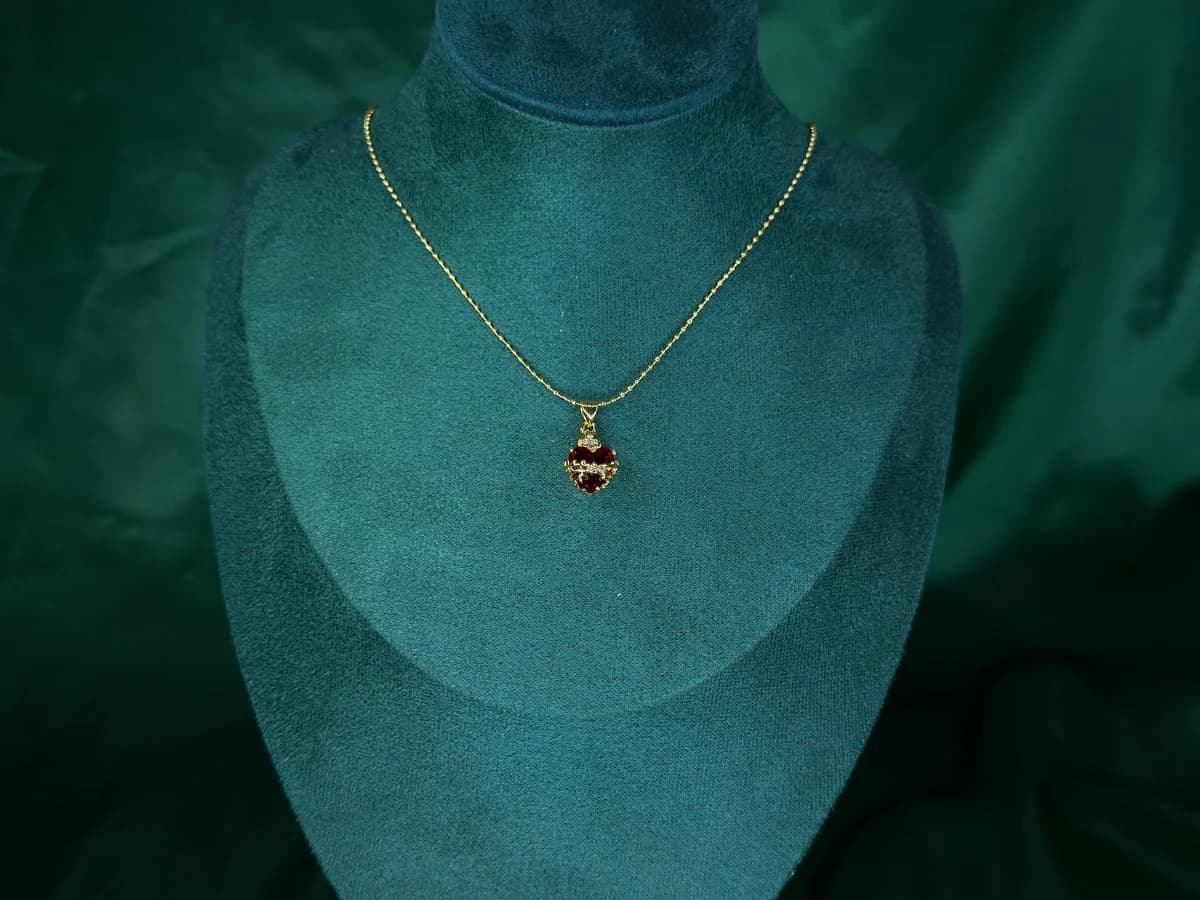 Collar Sagrado Corazón en Chapa de Oro 18k — vista 4